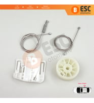 Renault Megane MK2 2002-2008 4/5 Kapı 82000280068 İçin Arka Sağ Kapı Cam Kriko Tamir Seti