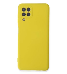 Galaxy A22 Kılıf Nano içi Kadife Silikon - Sarı