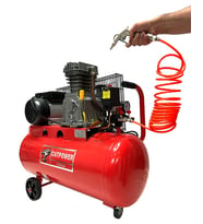 100 Litre 3 Hp Yağlı Hava Kompresörü 15 Metre Hortum Tabanca Setli 8-12 Bar 
