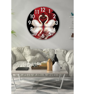Retro Tasarımlı Duvar Saati 35x35 Cm (Baskılı)