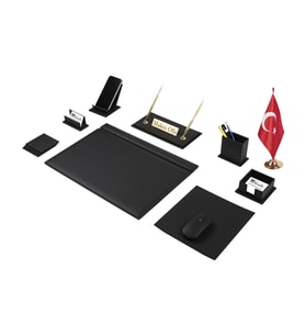 G101 Deri Sümen Takımı 11 Parça Siyah Full Set