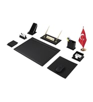 G101 Deri Sümen Takımı 11 Parça Siyah Full Set
