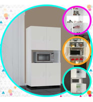 Modilayn ELİF Mikrodalga- Mini- Midi- Fırın Dolabı, Banyo Havlu Dolabı (Beyaz)