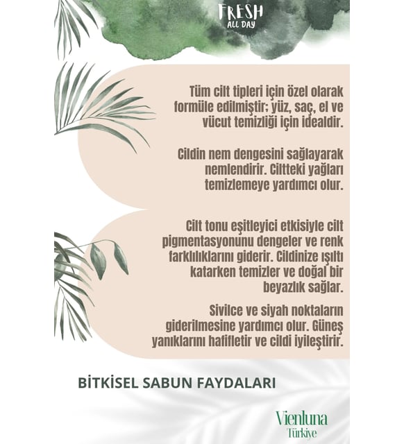 zel retim El Yapm %100 Vcut Sa Lks Doal Ferah Kokulu Cilt Dostu Aloe  Vera Sabunu