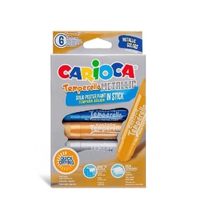 CARIOCA 42674 TEMPERELLO STICK METALİK RENKLER POSTER BOYAMA KALEMİ  6'LI