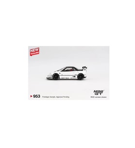 Mini GT 953 Mazda AZ-1 Liberty Walk LB40 White 2024 Tokyo Auto Salon 1/64 Model Araba (Beyaz)