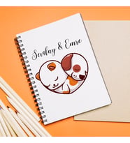 Kedi Köpek Tasarımlı Defter Kişiye Özel