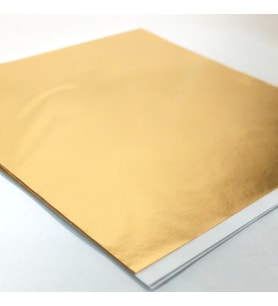 ALTIN YAPRAK VARAK SANATSAL BÜYÜK BOY FOLYO EPOKSİ REÇİNE NAİL ART 8 ADET ALTIN RENK 14X14 CM