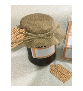 Jüt Kumaş kavanoz  kapağı örtüsü 10x10 cm 20 Adet