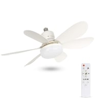 Shoamı T0522 Kumandalı Aydınlatmalı Vantilatör ( 3 Renk Işık ) (Beyaz)