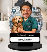 Kişiye Özel Karikatürlü Veteriner Masaüstü Ahşap İsimlik Fotoğraflı Veteriner Hekim Hediyesi Veteriner Klinik Dekoru Veteriner Hekim Hediyesi, Veteriner Klinik Hediyesi,Meslek Hediyesi,