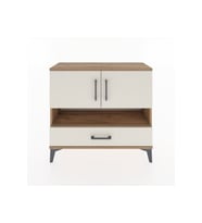 Arges Şifonyer 3 Raflı Tek Çekmeceli 2 Kapaklı 88x30x80 Çam-Aytaşı