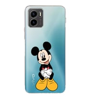 Vivo Y15s 2021 Uyumlu Kamera Korumalı Kapak Mickey Mouse Tasarımlı Şeffaf Silikon Kılıf