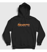 Presmono Unisex Siyah Wood The Doors Kapüşonlu Sweatshirt 116970tt