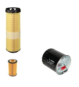 Bosch Filtre Bakım Seti Mercedes C200 CDI W203 2004-2007 Dizel 122 Beygir Hava + Yağ f. + Yakıt Filtre Bosch