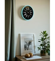 36 Cm Turkuaz Dekoratif Duvar Saati (Standart)