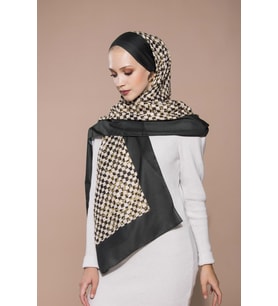 Ekose Desen Pavia Seri Şal Eşarp Askısı ile Birlikte 90X200 cm Yeşil-90X200