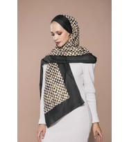 Ekose Desen Pavia Seri Şal Eşarp Askısı ile Birlikte 90X200 cm Yeşil-90X200