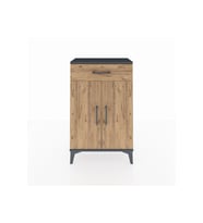 Arges Komodin 2 Raflı Tek Çekmeceli 2 Kapaklı 60x30x96 Antrasit-Çam