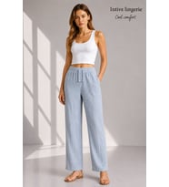 Intive Cool Comfort Müslin/Waffle Kumaş İç Göstermez Pamuklu Nefes Alabilir Rahat Yazlık Pantolon