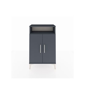 Arges Komodin 3 Raflı 2 Kapaklı 60x30x96 Antrasit-Antrasit