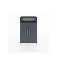 Arges Komodin 3 Raflı 2 Kapaklı 60x30x96 Antrasit-Antrasit