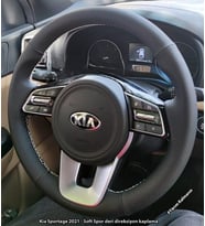 Kia Sportage 2021 Araca Özel Direksiyon Kılıfı (SOFT NOKTA NAPA) (Karışık)