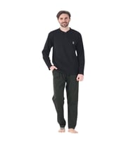 Estiva %100 Pamuk İki İplik Uzun Kol Erkek Pijama Takım (Lacivert)