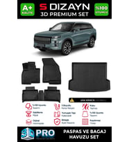 Jaecoo J7 4X4 3D Pro Havuzlu Paspas ve Bagaj Havuzu Seti (2'li SET) 2024 Üzeri A+ Kalite