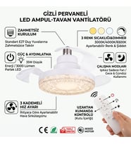 Gizli Pervaneli LED Ampul-Tan Vantilatörü HV501