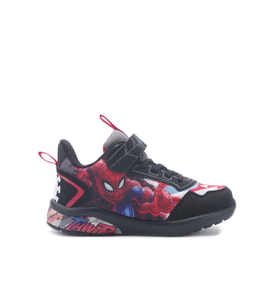 Spiderman Zamon Erkek Cırtlı Işıklı Bilekli Sneaker Ayakkabı (Siyah)