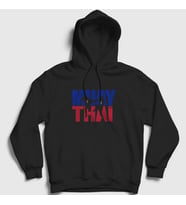 Presmono Unisex Beyaz Mma Ufc Muay Thai Kapüşonlu Sweatshirt 454959tt (Siyah)