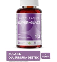 Suda Collagen Super Glaze 60 Gummy Kolajen Takviyesi Ahududu Aromalı Türkiye Menşeli