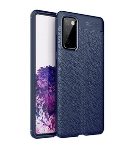 Samsung Galaxy S20 FE Deri Görünümlü Silikon Lacivert