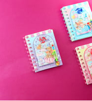 Capybara Oyun Kapaklı Spiralli Çizgili Defter (Mor)