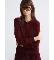 LCW Vision Bordo Polo Yaka Kadın Triko Kazak