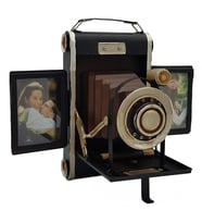 Kişiye Özel Nostaljik Metal Çerçeveli Dekoratif Retro Fotoğraf Makinesi