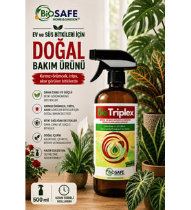 BioTriplex 500 ml – Ev ve Süs Bitkileri İçin Doğal Bakım Ürünü (Kırmızı Örümcek, Trips ve Akar Görülen Bitkilerde