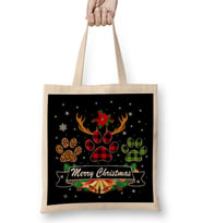 Yılbaşı Yeni Yıl Konseptli Merry Christmas 07 Bez Çanta Uzun Saplı