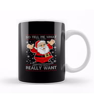 Christmas Santa Tell Me What You Want Kupa Bardak Porselen