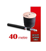Qport Yüksek Bakır Utp 23Awg 0.58 MM Dış Ortam Cat6 Outdoor Kablo 40 Metre