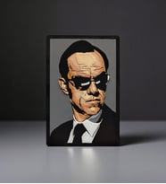 Matrix Ajan Smith Dekoratif 3D Mini Tablo 6x9 cm Magnetli & Bantlı