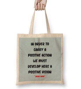 Positive Quotes Gift Motivational Success Entrepreneurs İnspiration Bez Çanta Uzun Saplı