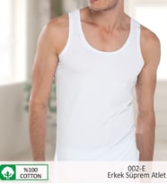 Malabadi Erkek E-Serisi 6 ' Lı Paket Cotton Süprem Atlet 002-E (Beyaz)