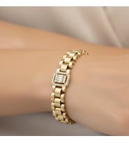 STİL İNCİSİ/XUPING JEWELRY FİYONK ZİRKON TAŞLI BİLEKLİK (Altın)