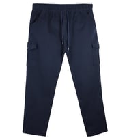 Kargo Cepli 100 Kilo-180 Kilo Arası Için Uygun Erkek Büyük Beden Gabardin Pantolon (Lacivert)