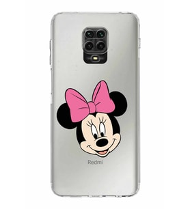 Xiaomi Redmi Note 9 Pro  Kamera Korumalı Kapak Minnie Mouse Tasarımlı Şeffaf  Kılıf