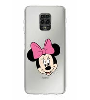 Xiaomi Redmi Note 9 Pro  Kamera Korumalı Kapak Minnie Mouse Tasarımlı Şeffaf  Kılıf