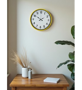 MCG  36 Cm Standart Sarı Duvar Saati