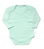 Unisex Sade Su Yeşili Uzun Kollu Çıtçıtlı Zıbın